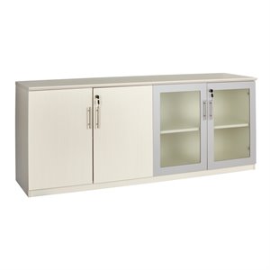 mayline medina series low wall cabinet with doors