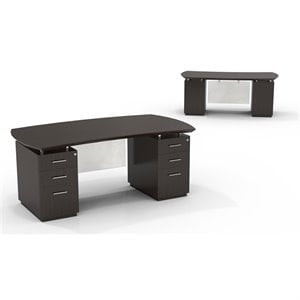 mayline sterling series double pedestal desk with file cabinet 2