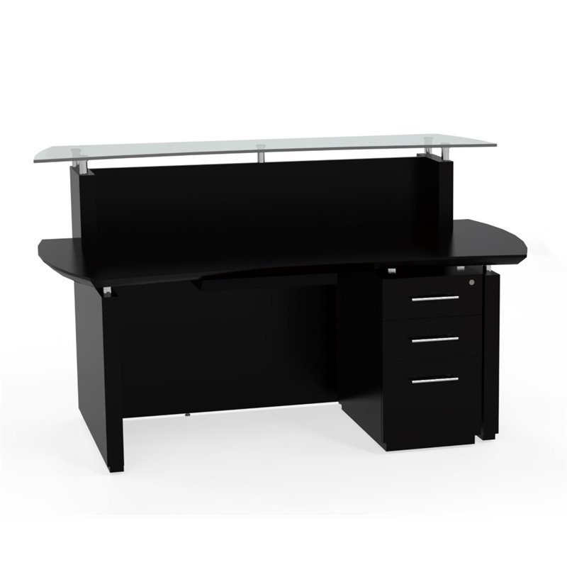 Mayline Sterling Series 72 Reception Station In Mocha Stg33tdc Mayline Sterling Series 72