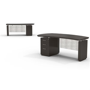 mayline sterling series left single pedestal desk with file cabinet tm
