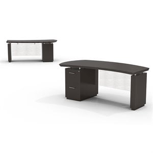Mayline Sterling Series Left Single Pedestal Desk with File Cabinet