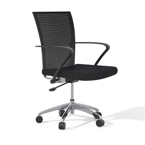 Mayline Valore Training Series Height Adjustable Task Chair in Black