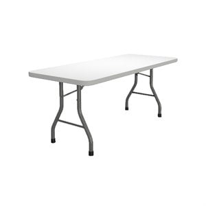 mayline event series folding table in dark gray and white
