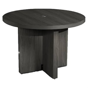Mayline Aberdeen 42&quot&quot Round Conference Table in Gray Steel Laminate