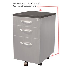mayline aberdeen 3 drawer steel mobile kit
