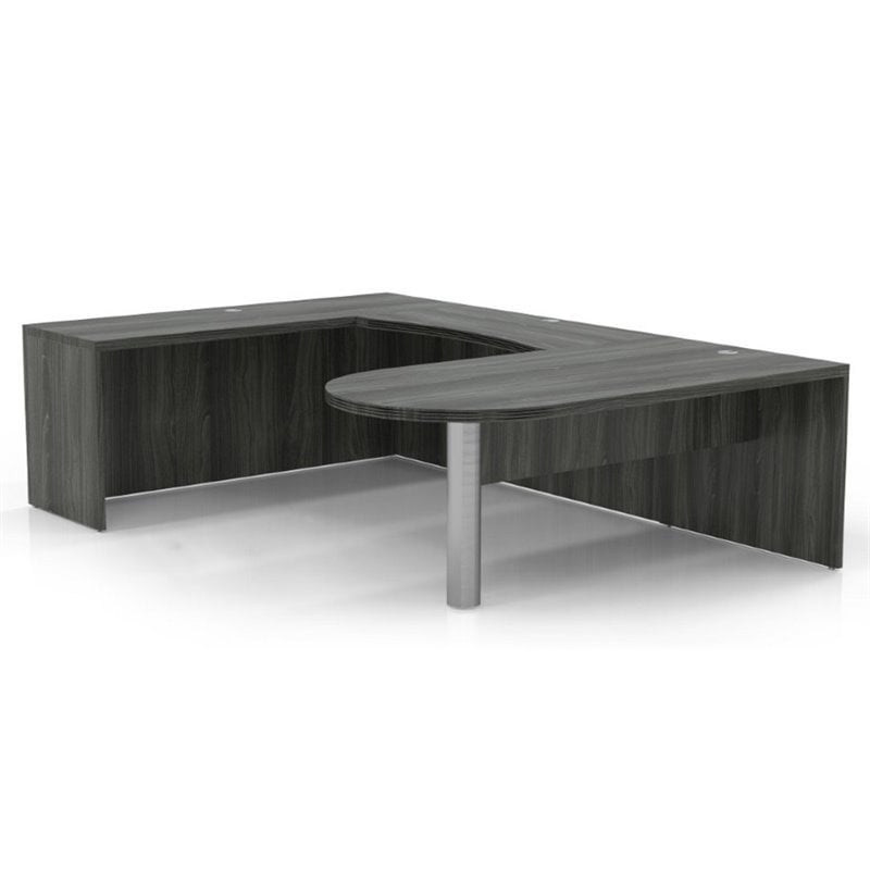 Mayline Aberdeen Typical 14 Computer Desk in Gray Steel Laminate |  