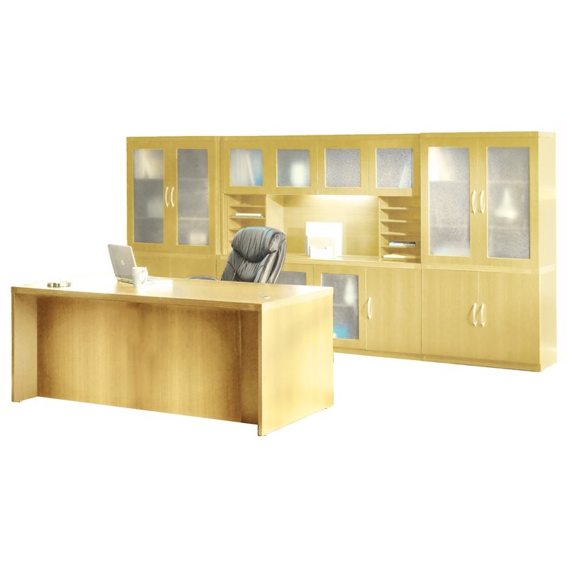 Mayline Aberdeen Typical 35 Computer Desk In Maple Laminate At35lma