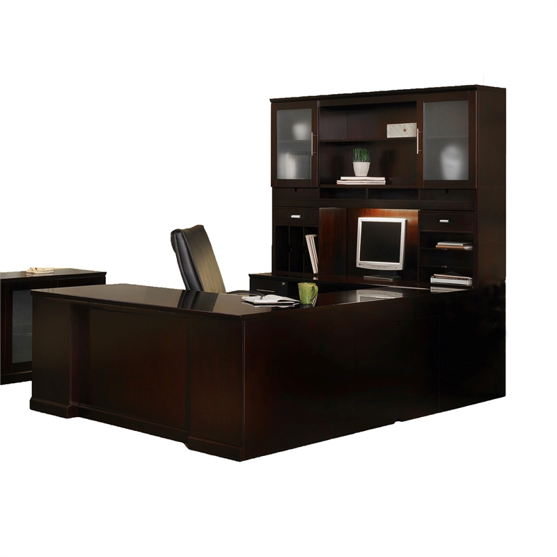 Mayline Sorrento Typical 4 Computer Desk In Espresso Veneer St4esp