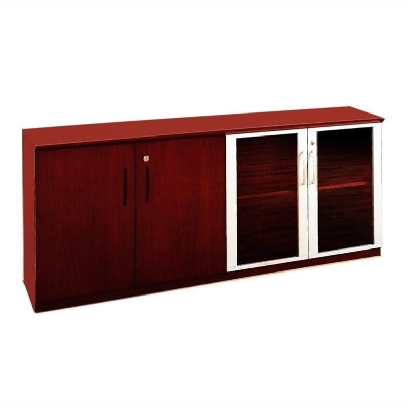 Mayline Napoli Low Wall with Doors in Sierra Cherry VLCXCRY