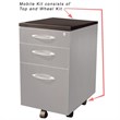 Mayline Aberdeen Credenza Mobile Kit in Mocha