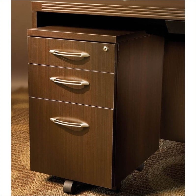 Mayline Aberdeen Credenza Mobile Kit in Mocha