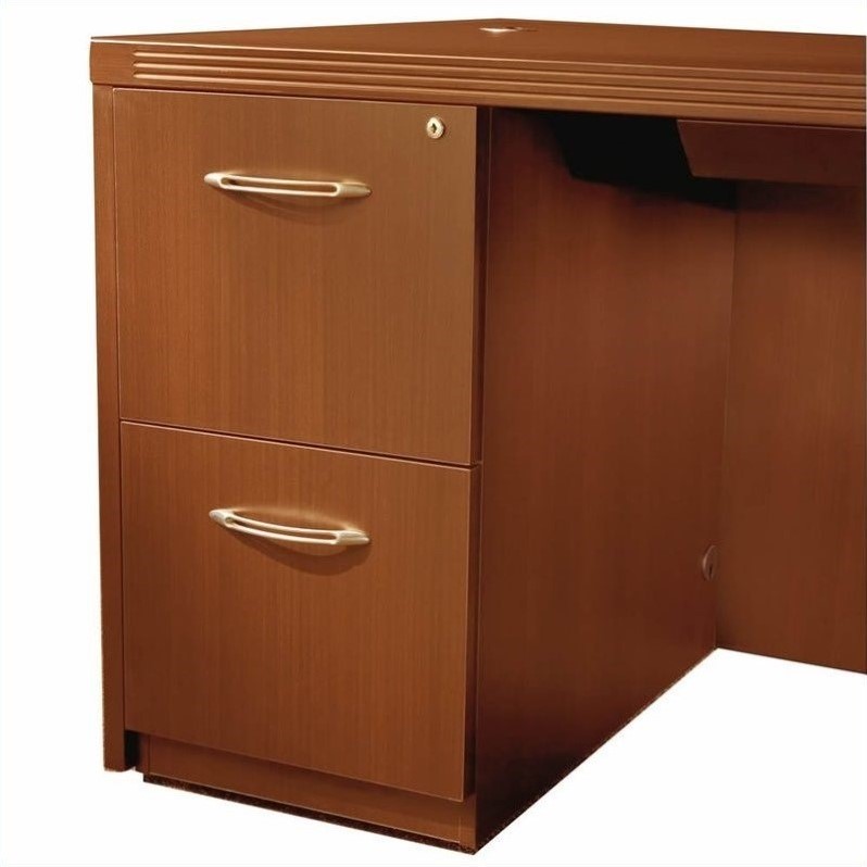 Mayline Aberdeen 26 Deep 2 Drawer Desk File Pedestal In Cherry Mayline Aberdeen 26
