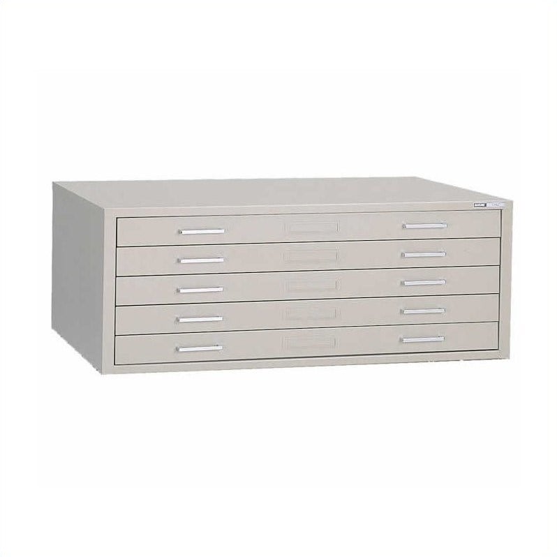 Mayline CFiles 5 Drawer Metal Flat Filing with Dust Covers 7868D