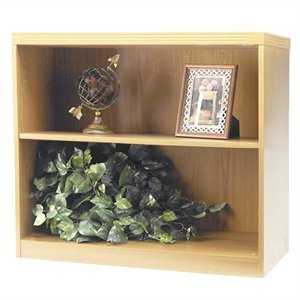 mayline aberdeen 2 shelf bookcase in maple