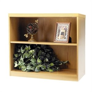 mayline aberdeen 2 shelf bookcase in maple