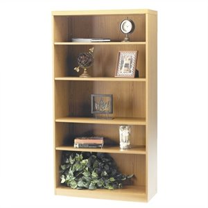 mayline aberdeen 5 shelf bookcase in maple