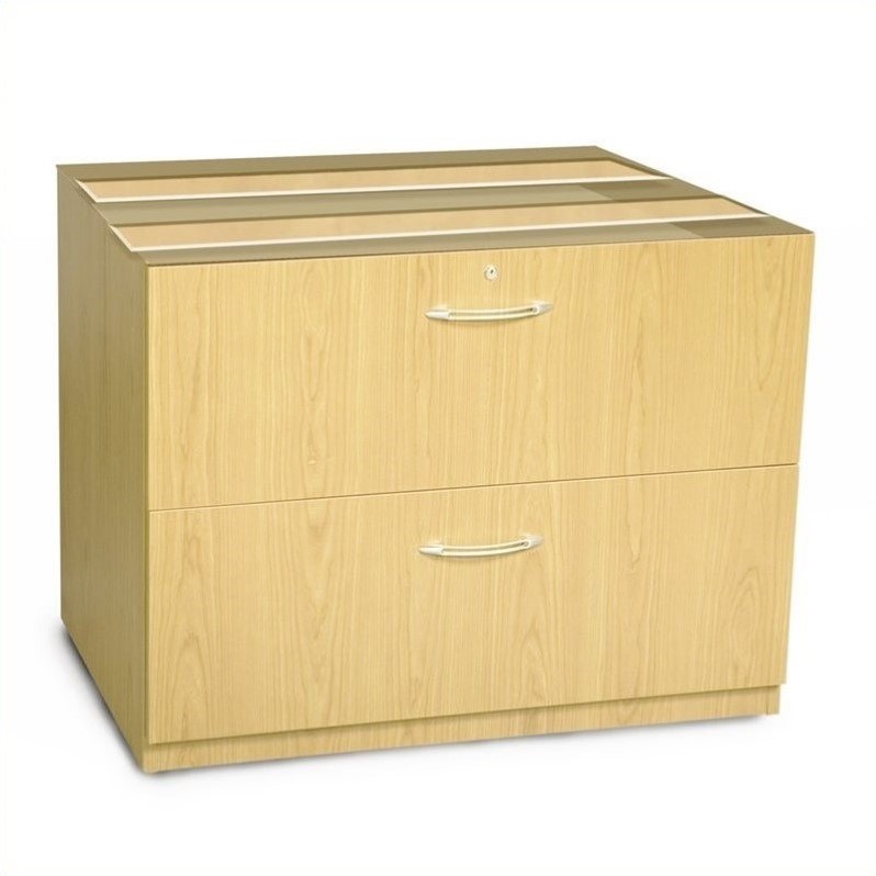 Mayline Aberdeen 2 Drawer Credenza Lateral File In Maple Aclf36lma