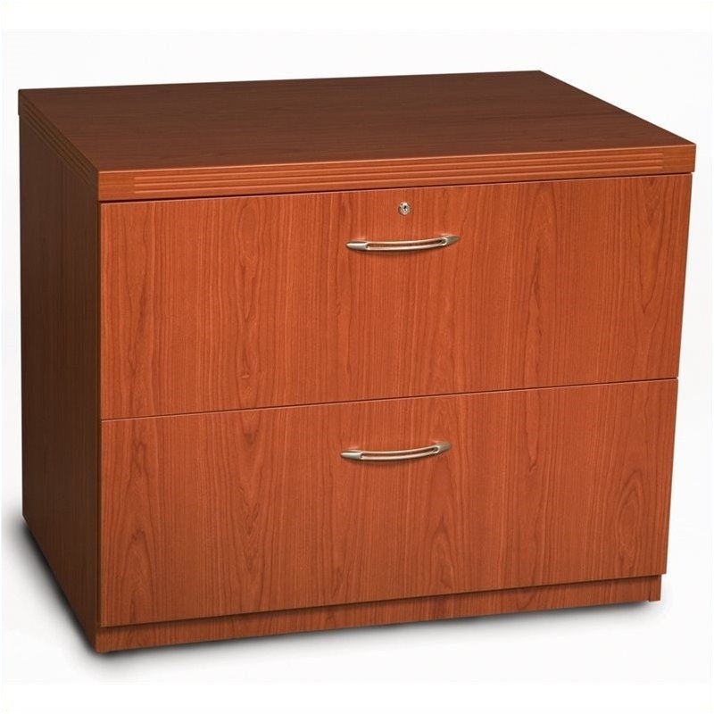 Mayline Aberdeen 2 Drawer Lateral Filing Cabinet In Cherry Aflf3xlcr