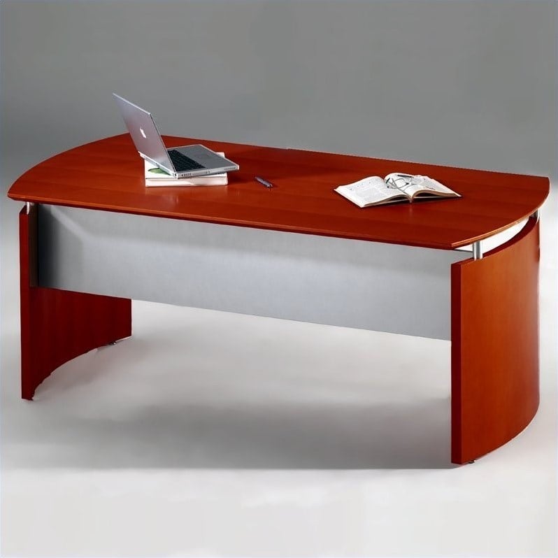 Mayline Napoli Wood Computer Desk In Sierra Cherry Ndxxcry