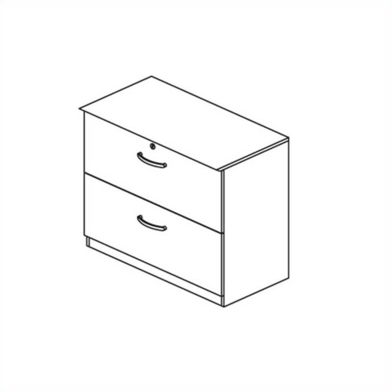 Mayline Napoli 2 Drawer Lateral Wood File Storage Cabinet In