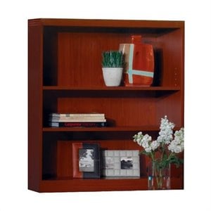 mayline aberdeen 3 shelf bookcase in cherry