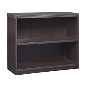 Mayline Aberdeen 2 Shelf Bookcase in Mocha