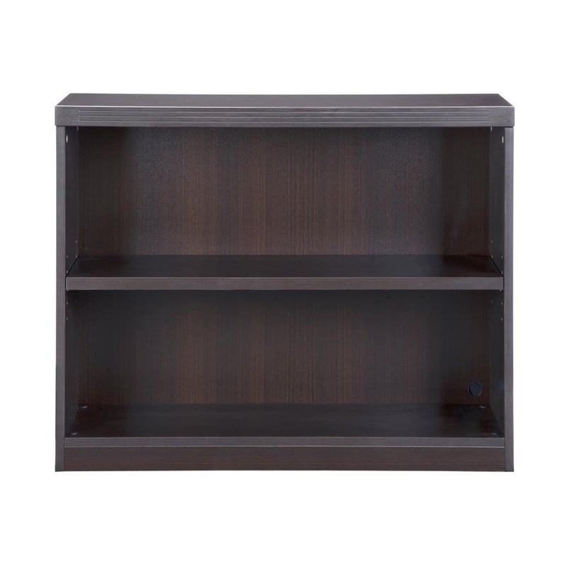 Mayline Aberdeen 2 Shelf Bookcase in Mocha