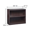 Mayline Aberdeen 2 Shelf Bookcase in Mocha