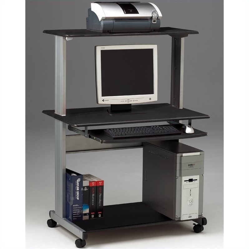 Mayline Crosswinds Mobile Wood Computer Cart with Hutch 8350MR