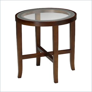 Mayline Illusion Round Glass Top End T..