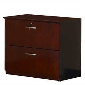 mayline napoli 2 drawer lateral wood file cabinet in sierra cherry