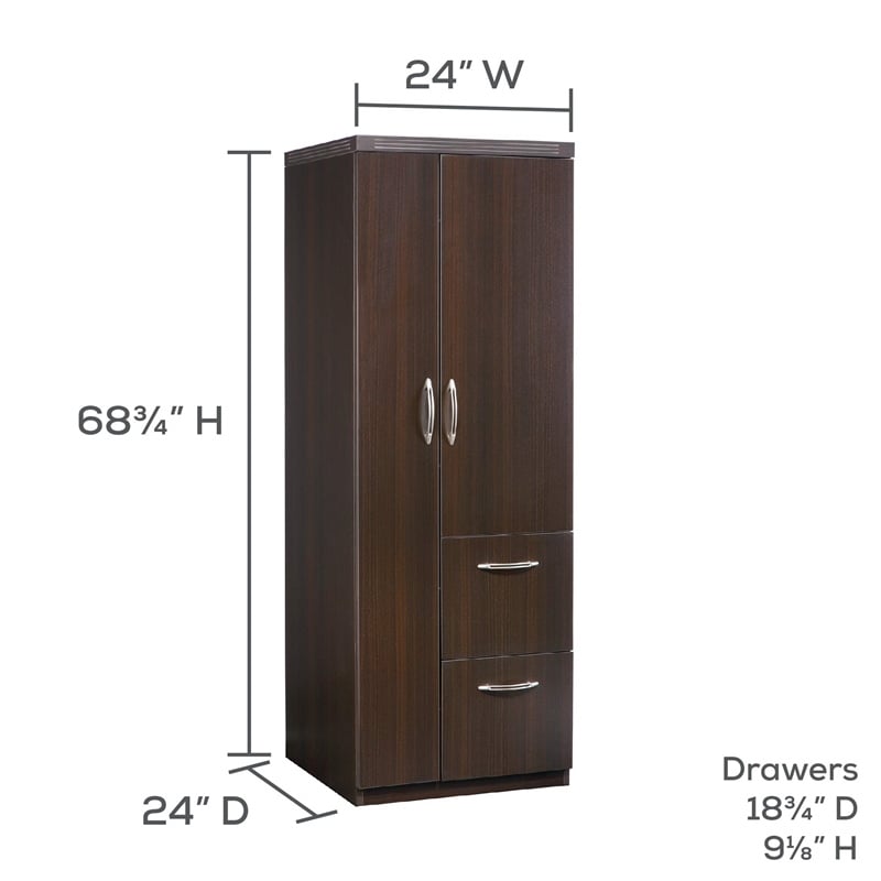 Mayline Aberdeen Personal Storage Tower in Mocha