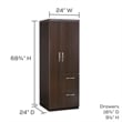 Mayline Aberdeen Personal Storage Tower in Mocha