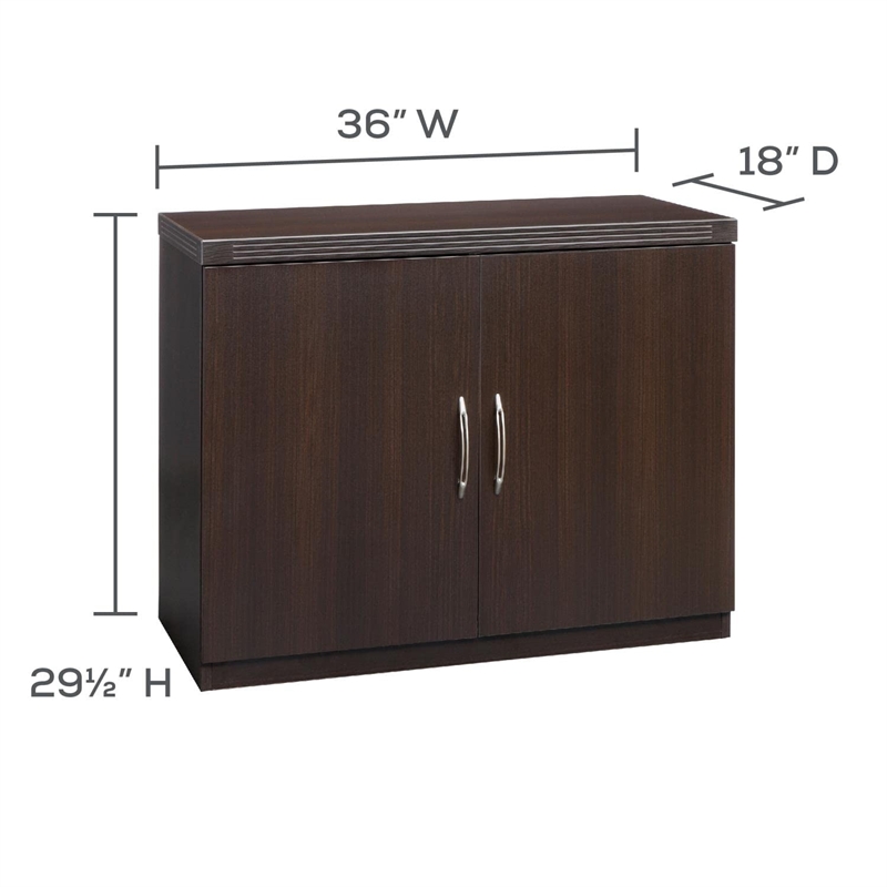 Mayline Aberdeen Storage Cabinet in Mocha