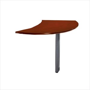 mayline napoli curved desk left extension in sierra cherry