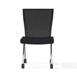 Mayline Valora Series High-Back Nesting Guest Chair in Black (Set of 2)