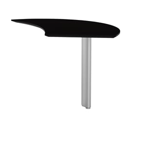 Mayline Medina Curved Desk Extension (Right) in Mocha