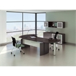 Mayline Medina Curved Desk Extension (Right) in Mocha