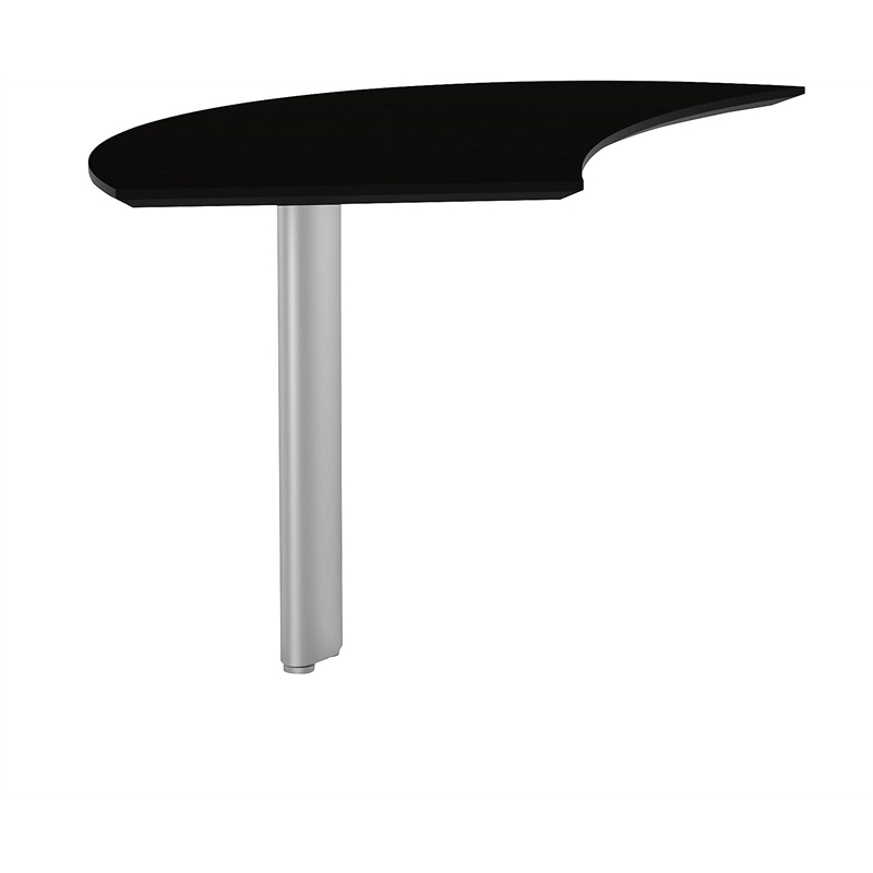 Mayline Medina Curved Desk Extension (Left) in Mocha