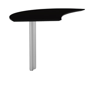 Mayline Medina Curved Desk Extension (Left) in Mocha