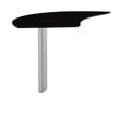 Mayline Medina Curved Desk Extension (Left) in Mocha