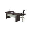 Mayline Medina Curved Desk Extension (Left) in Mocha