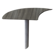 Mayline Medina Curved Desk Extension (Left) in Gray Steel