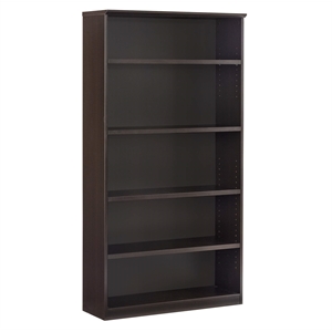 Mayline Medina Bookcase (5 Shelf) in Mocha