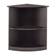 Mayline Medina Bookcase (2 Shelf 0.25 - Round) in Mocha