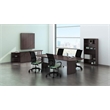 Mayline Medina Bookcase (2 Shelf 0.25 - Round) in Mocha