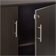Mayline Medina Low Wall Cabinet with Doors (Wood-Glass Door) in Mocha