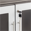 Mayline Medina Low Wall Cabinet with Doors in Gray Steel