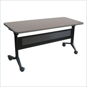 Mayline Flip-N-Go Table in Speckled Gray Matrix