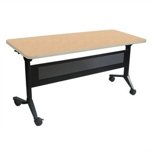 Mayline Flip-N-Go Table in Birch